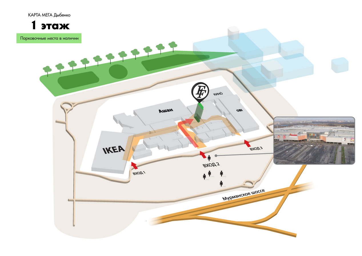 Схема магазинов мега дыбенко в спб