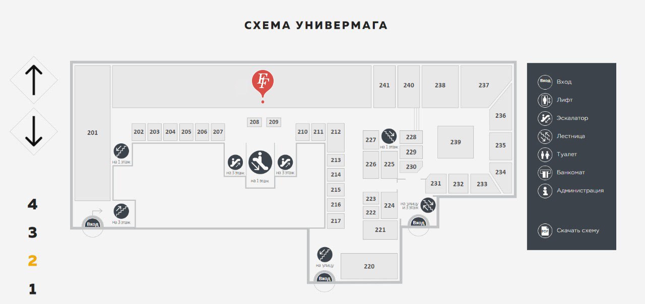 Московский универмаг карта